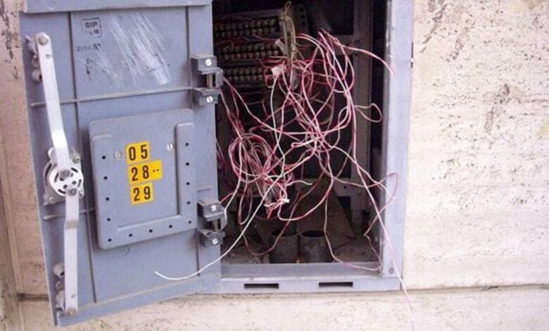 pontecagnano danneggiati fili cabina telecom