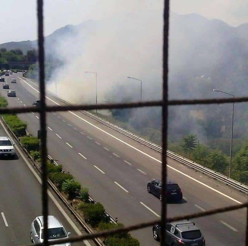incendio autostrada A2 del Mediterraneo