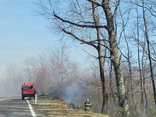 incendio boschivo sanza 23 marzo
