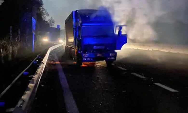 incendio camion baronissi autostrada salerno-avellino