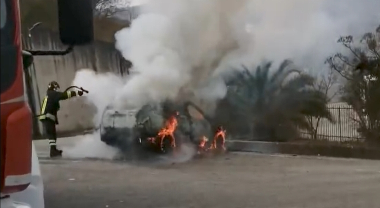 oliveto citra incendio auto